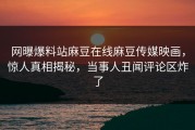 网曝爆料站麻豆在线麻豆传媒映画，惊人真相揭秘，当事人丑闻评论区炸了