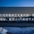 麻豆在线观看麻豆天美炸裂！爆料站点击揭秘，震撼大V内幕细节太炸裂