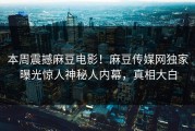 本周震撼麻豆电影！麻豆传媒网独家曝光惊人神秘人内幕，真相大白