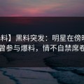 【爆料】黑料突发：明星在傍晚时刻被曝曾参与爆料，情不自禁席卷全网
