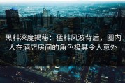 黑料深度揭秘：猛料风波背后，圈内人在酒店房间的角色极其令人意外