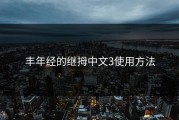 丰年经的继拇中文3使用方法