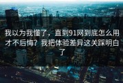 我以为我懂了，直到91网到底怎么用才不后悔？我把体验差异这关踩明白了