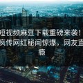 麻豆短视频麻豆下载重磅来袭！今晚全网疯传网红秘闻惊爆，网友直呼过瘾