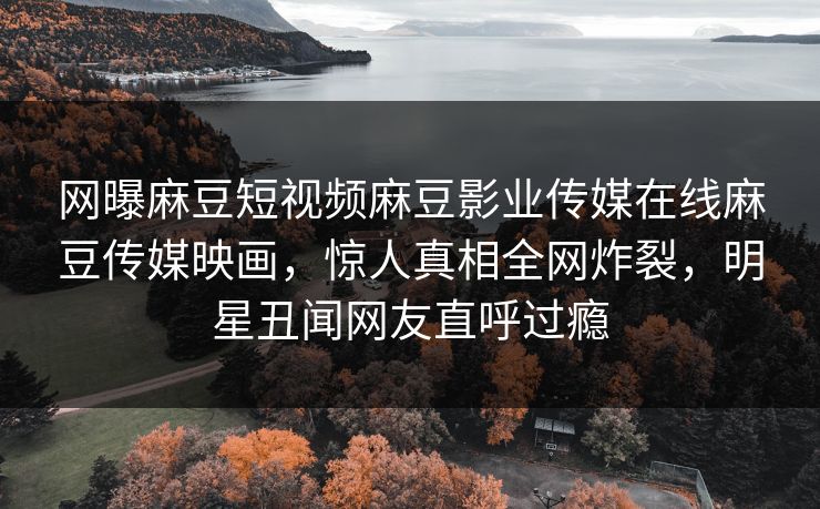 网曝麻豆短视频麻豆影业传媒在线麻豆传媒映画，惊人真相全网炸裂，明星丑闻网友直呼过瘾